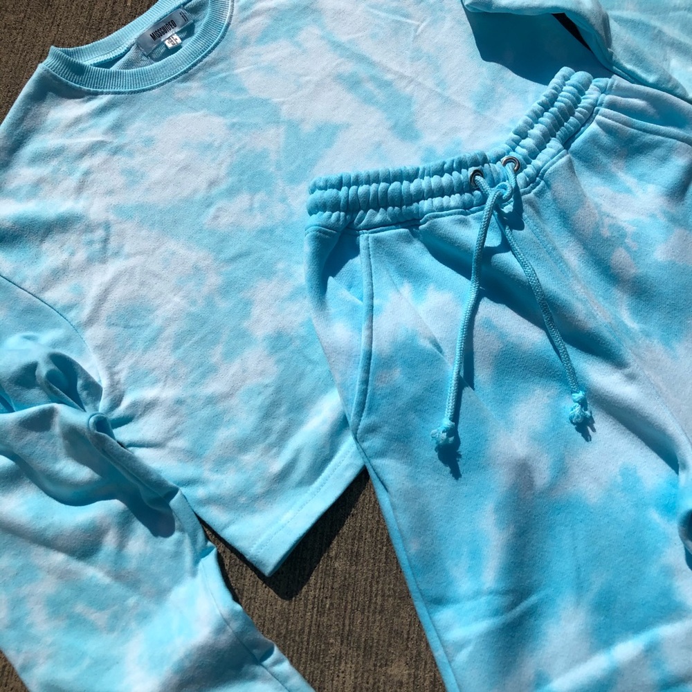Custom dyed tie dye sweats top/bottom set - Picture 3 of 9